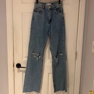 Zara “The 90’s Full Length” Hi-Rise Wide Leg Jeans